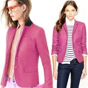 J.Crew Schoolboy Wool Flannel Blazer in Hot Pink | Size 0